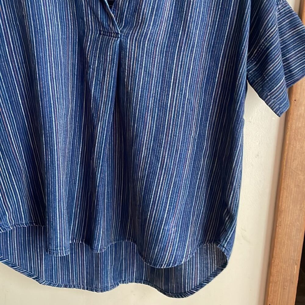 Madewell Courier Button-Back Shirt in Cecile Stripe - Picture 8 of 15